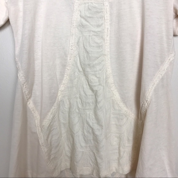 Anthro | One September Cream Top Dotted Swiss S - Picture 4 of 8